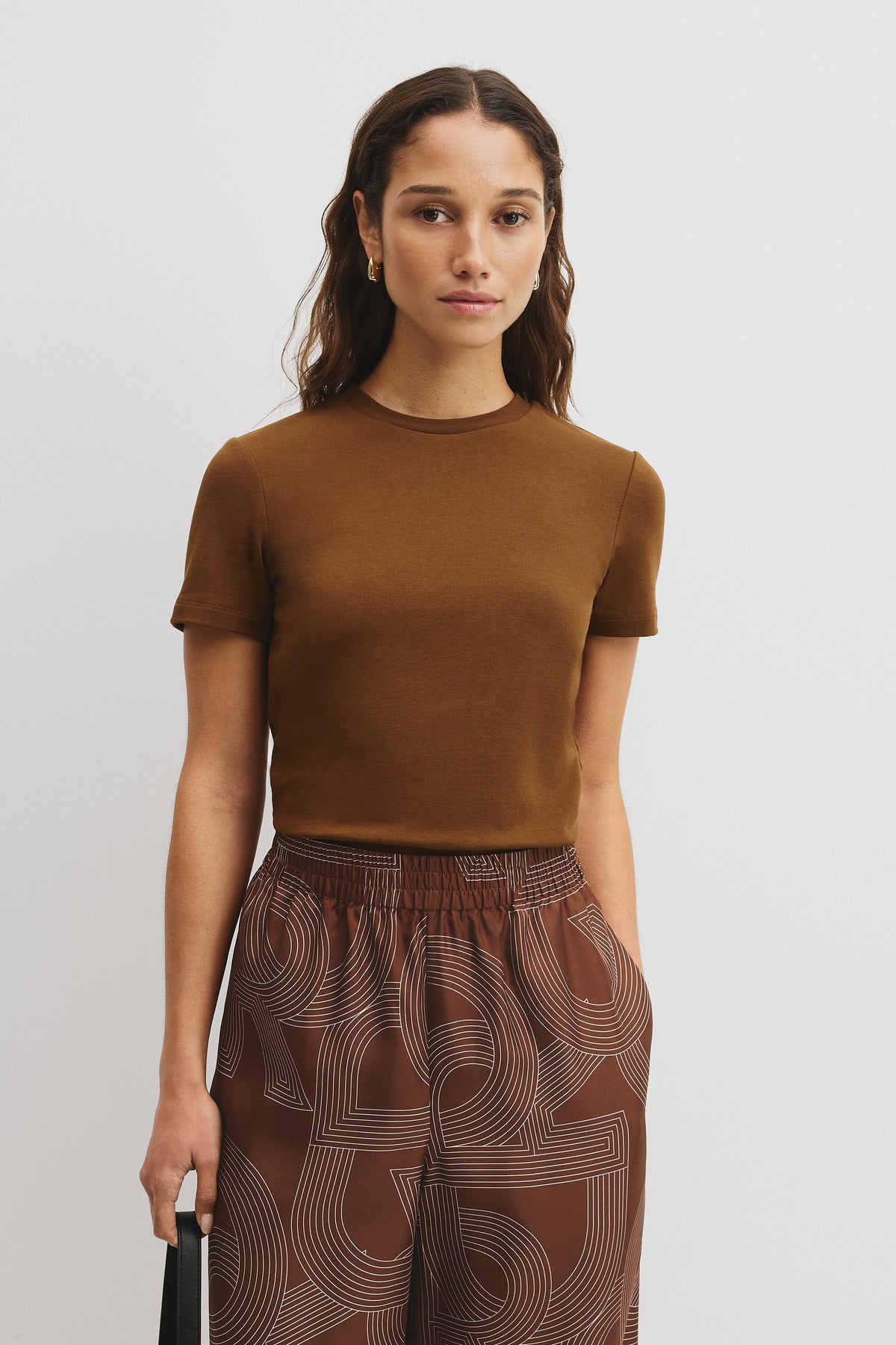 Australian Cotton Blend Fitted T-Shirt