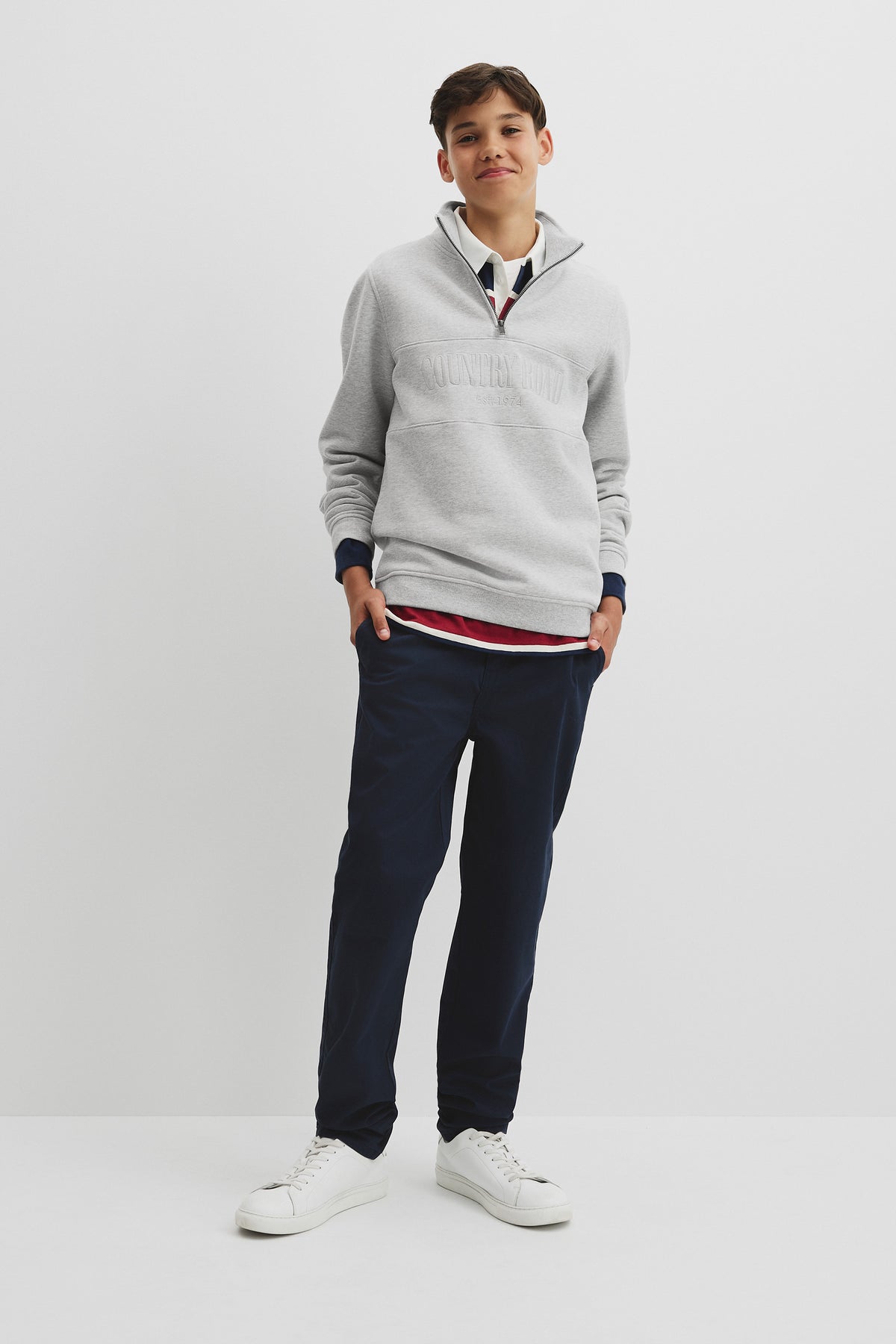 Teen Australian Cotton Heritage Half Zip Sweat