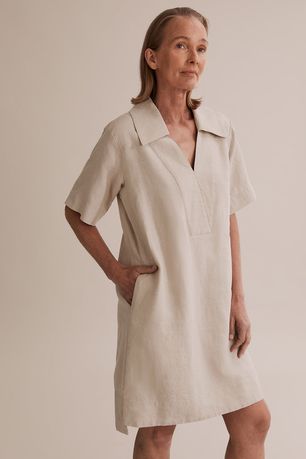 Linen Popover Dress