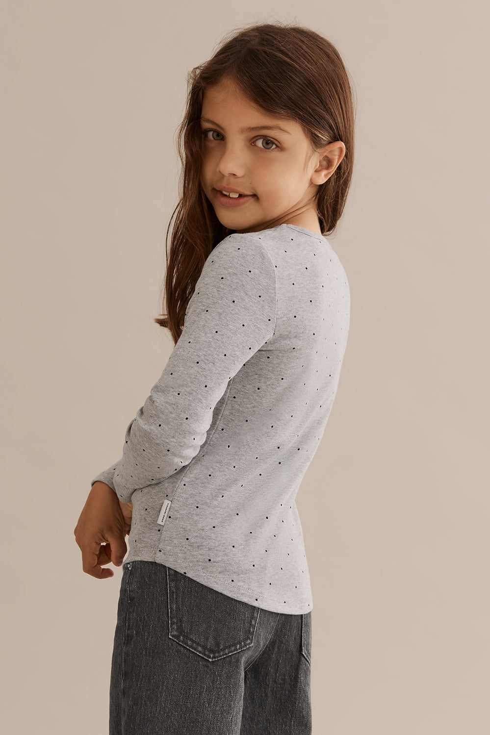 Cotton Pin Dot Rib T-Shirt