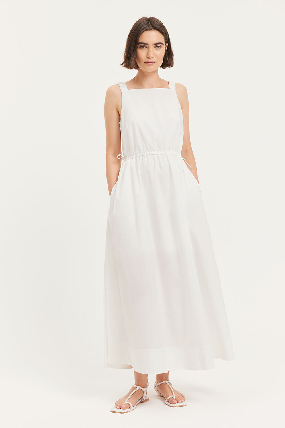 Cotton Elastic Detail Dress