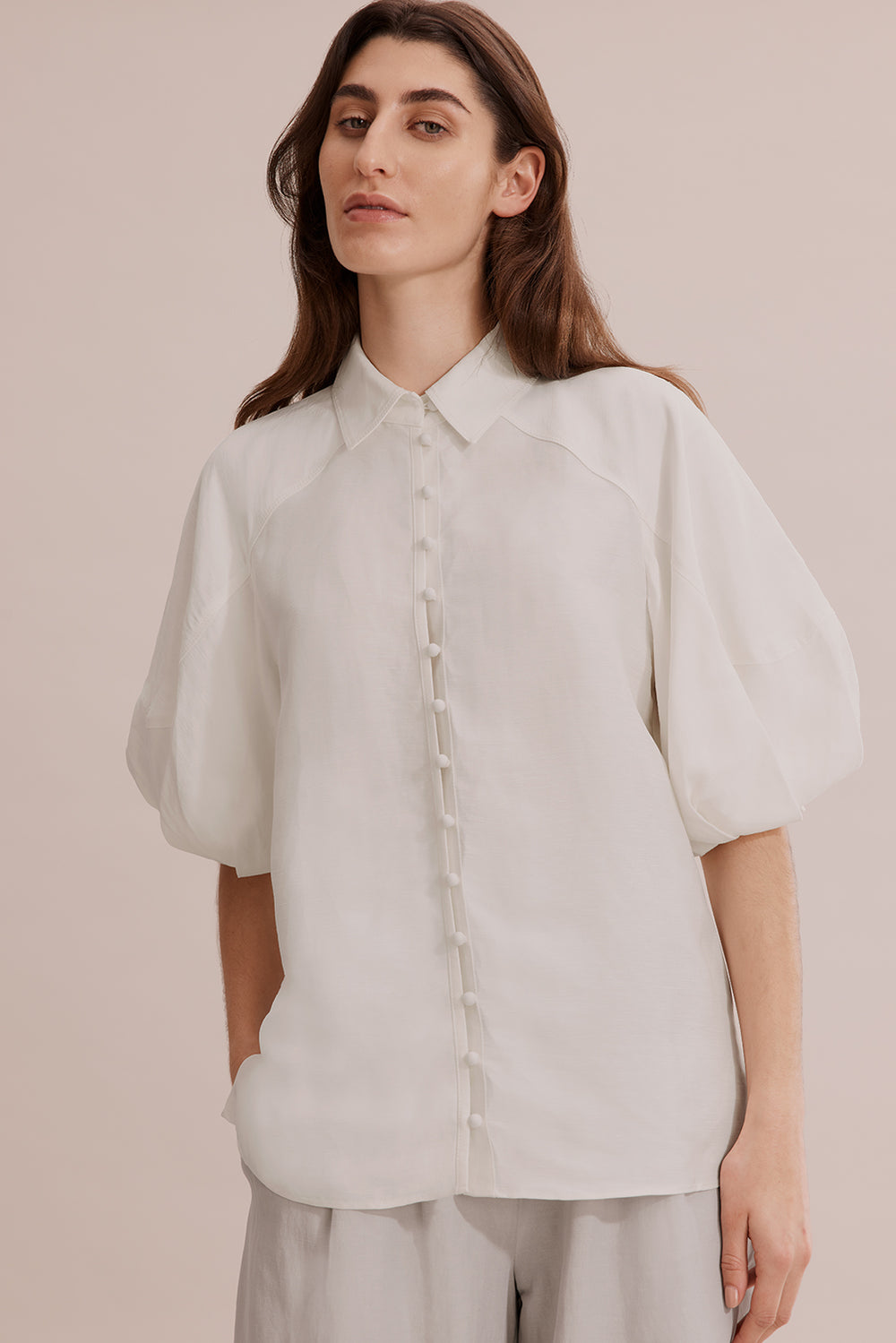 Short Sleeve Blouson Shirt