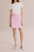 Cotton Denim Wrap Skirt