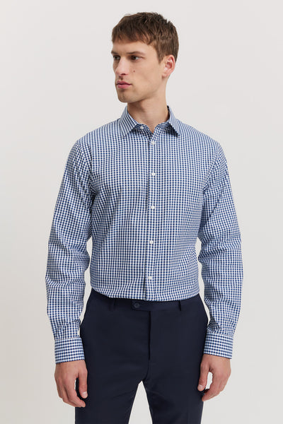 Slim Fit Gingham Travel Shirt