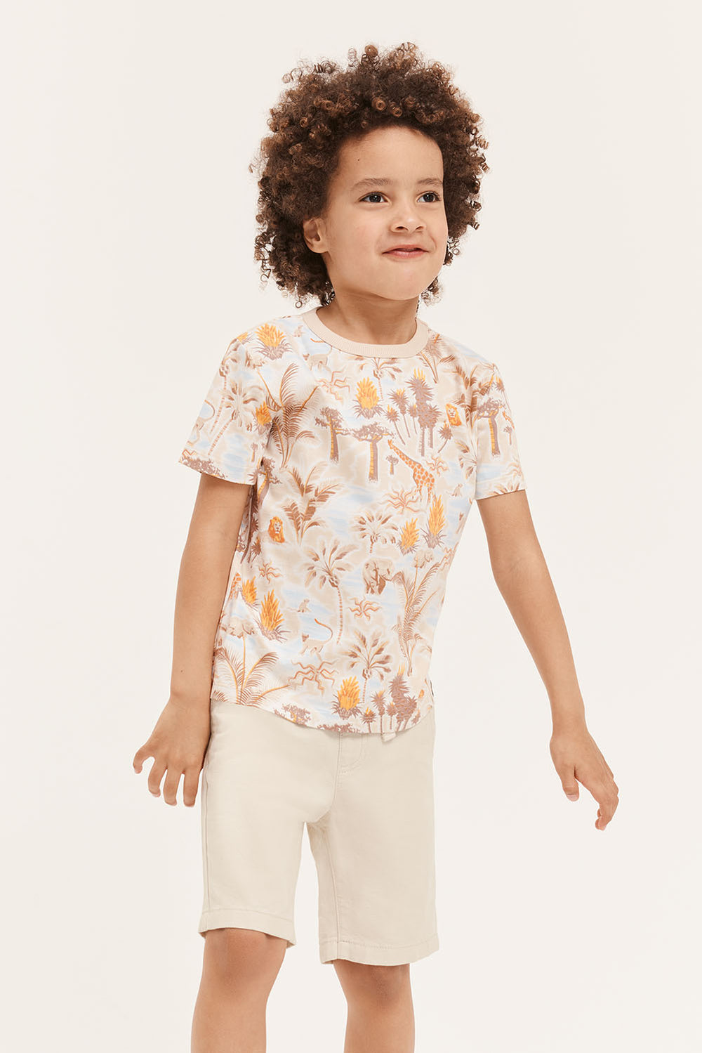 Cotton Safari Print T-Shirt