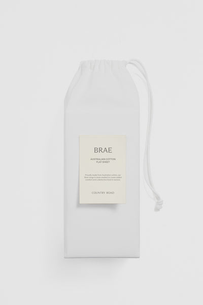 Brae Australian Cotton Queen Flat Sheet