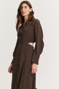 Gathered Detail Shirt Dress