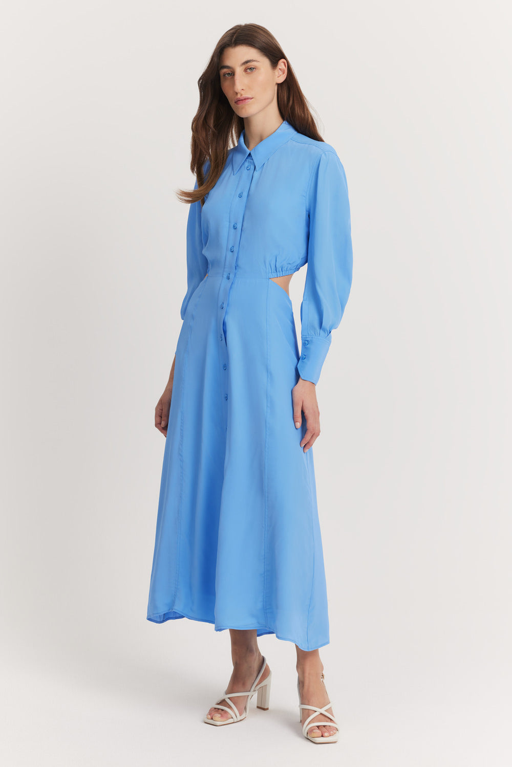 Gathered Detail Shirt Dress