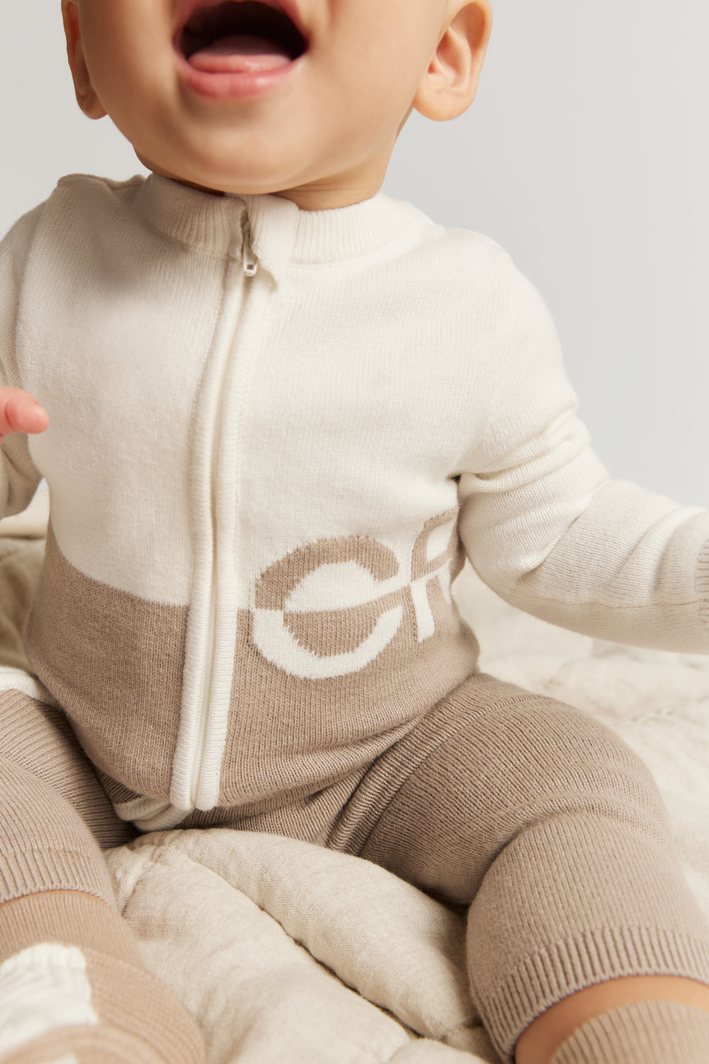 Cotton Logo Knit Jumpsuit