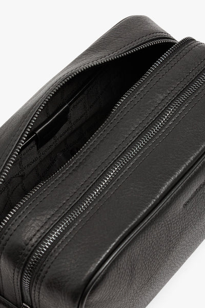 Large Leather Wash Bag