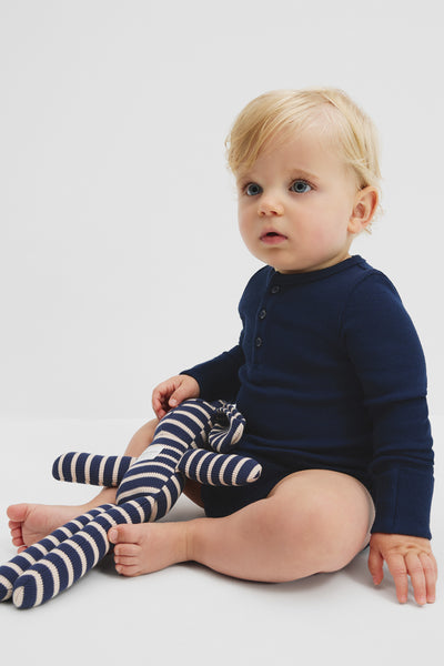 Organically Grown Cotton Rib Long Sleeve Bodysuit