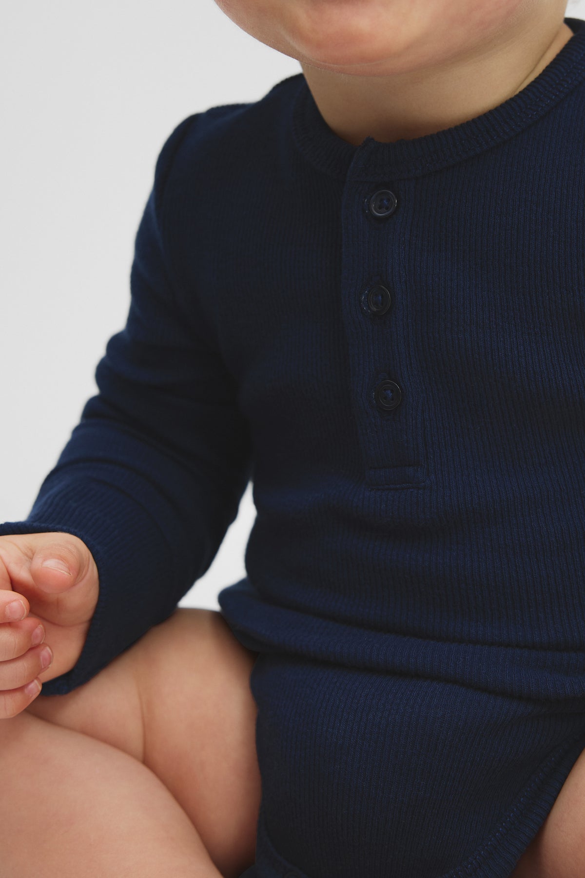 Organically Grown Cotton Rib Long Sleeve Bodysuit