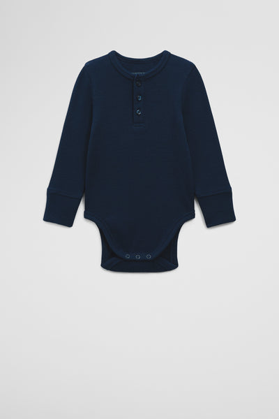 Organically Grown Cotton Rib Long Sleeve Bodysuit