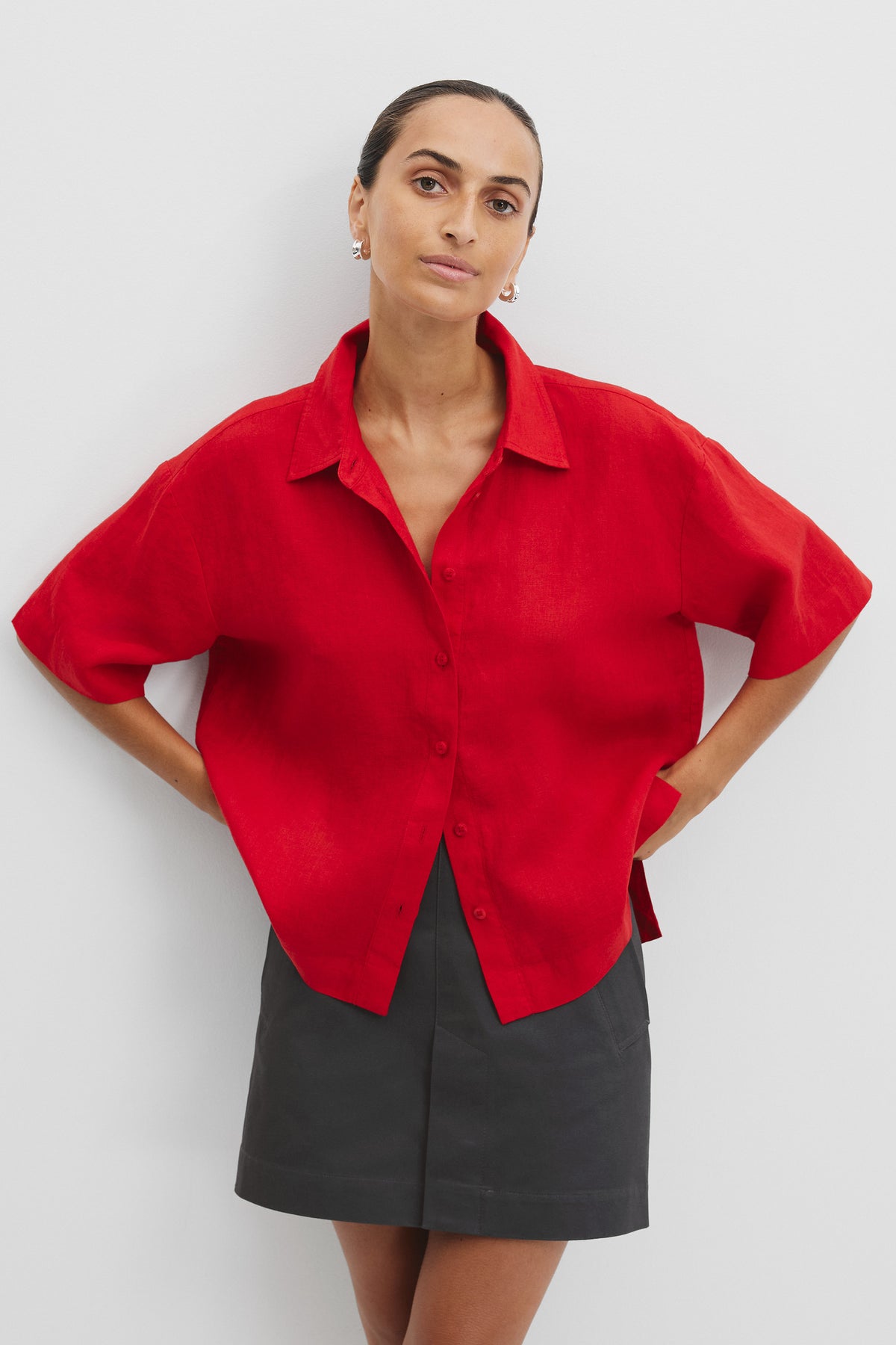 Organically Grown Linen Short Sleeve Shirt