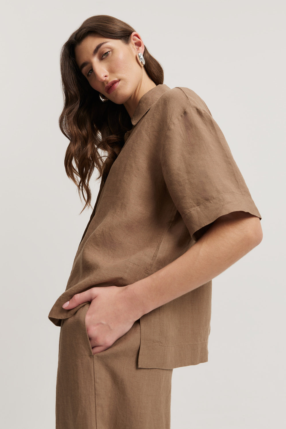 Organically Grown Linen Short Sleeve Shirt
