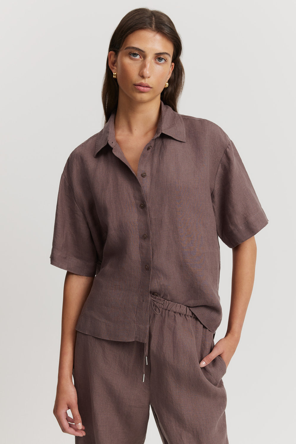Organically Grown Linen Short Sleeve Shirt