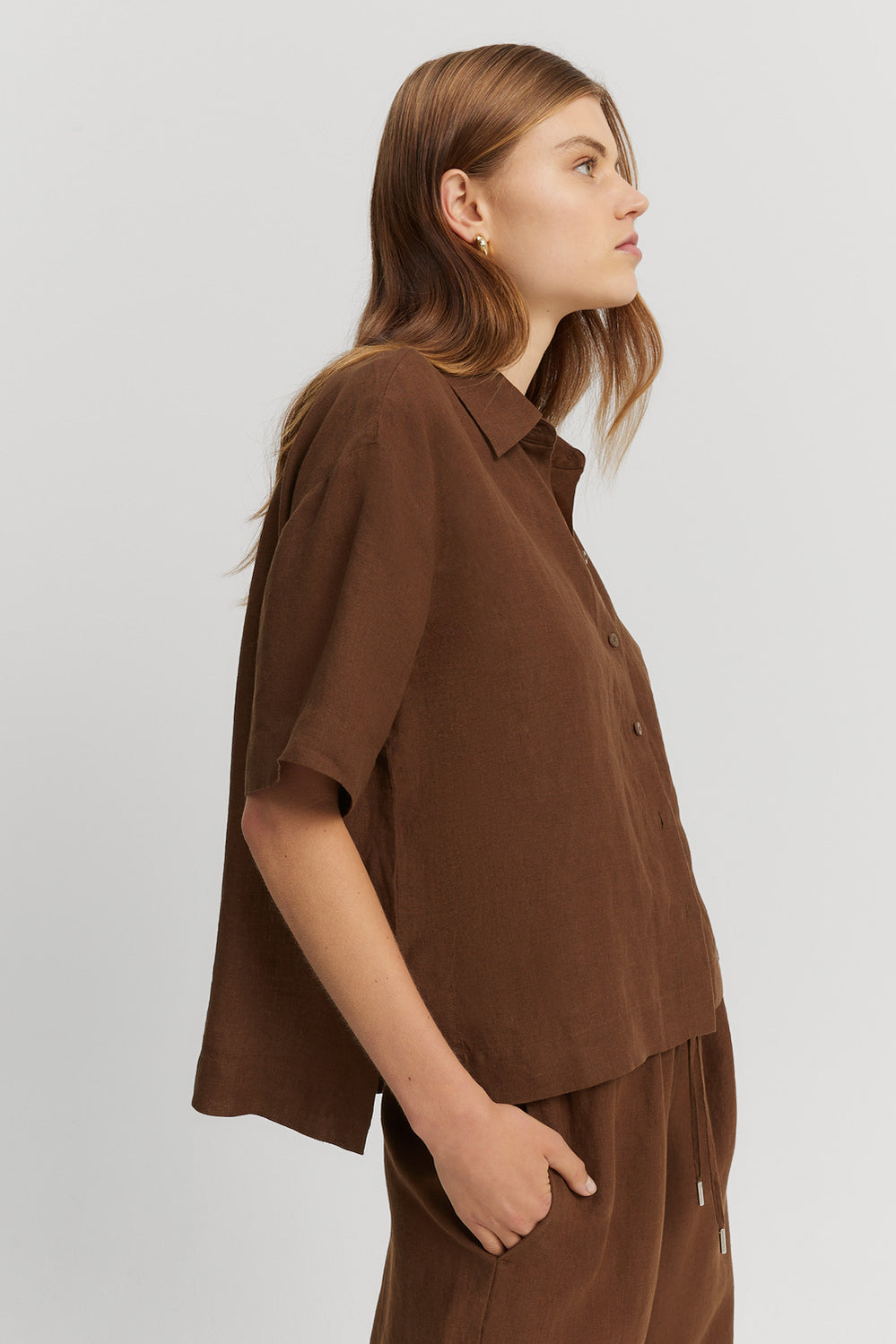 Organically Grown Linen Short Sleeve Shirt
