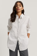 Cotton Poplin Stripe Shirt