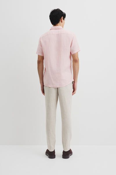 Organically Grown Linen Regular Fit Short Sleeve Shirt