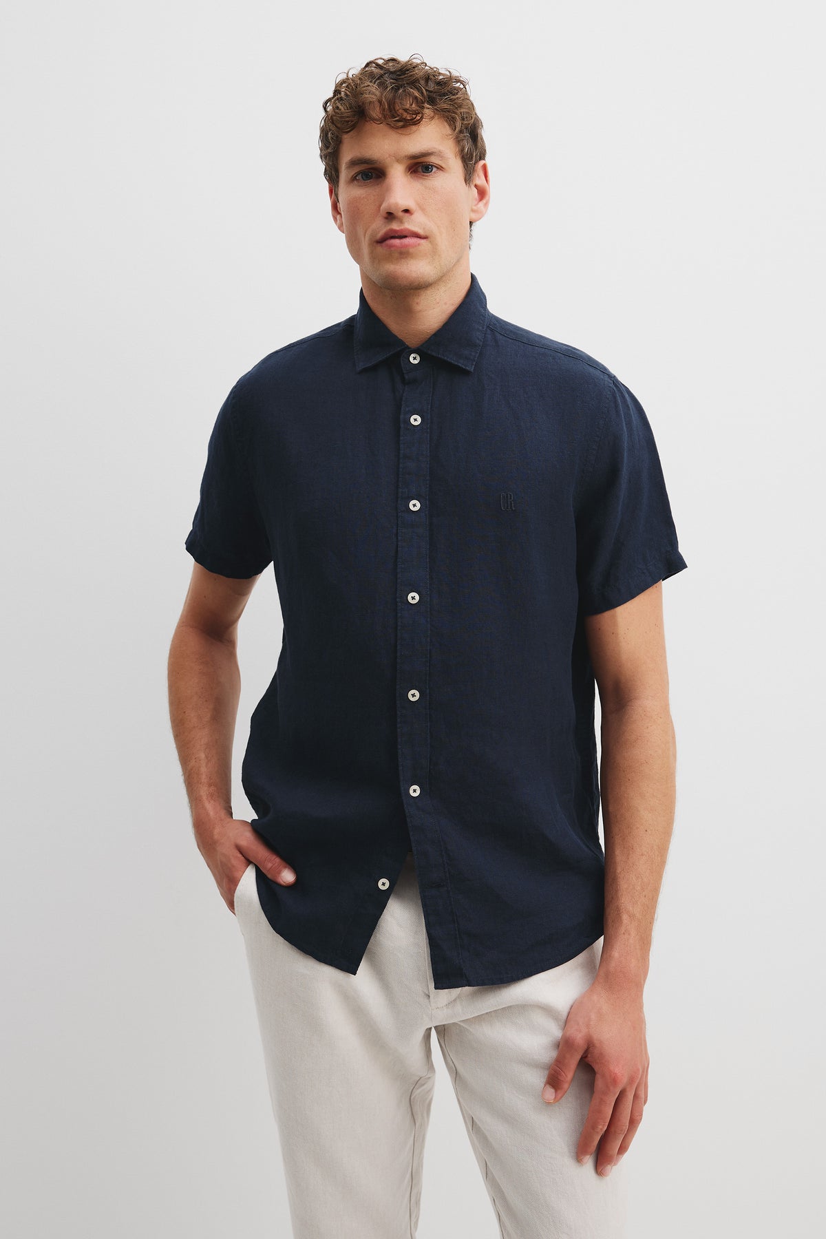Organically Grown Linen Regular Fit Short Sleeve Shirt