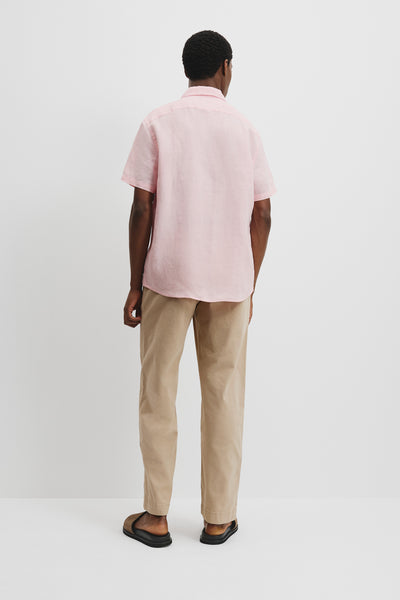 Organically Grown Linen Regular Fit Short Sleeve Shirt