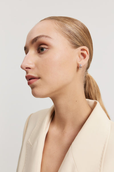 Double Hoop Stud Earring Pack Of 2