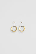 Double Hoop Stud Earring Pack Of 2