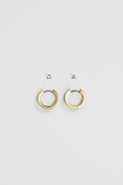 Double Hoop Stud Earring Pack Of 2