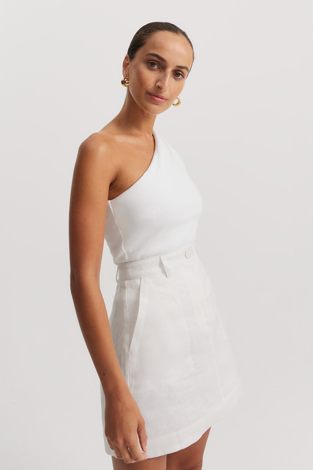 Cotton Asymmetric Rib Tank