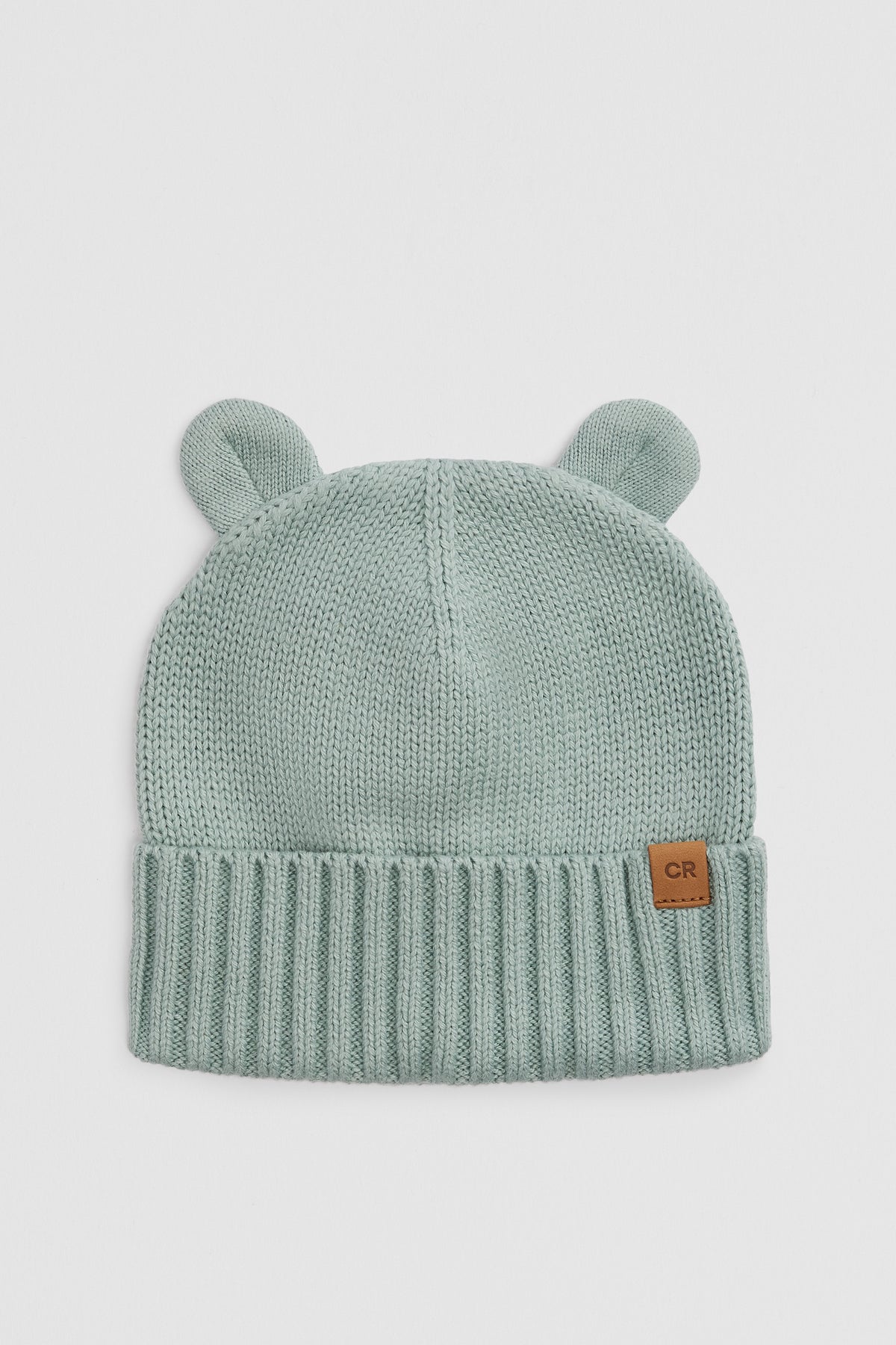 Organically Grown Cotton Blend Bear Knit Beanie