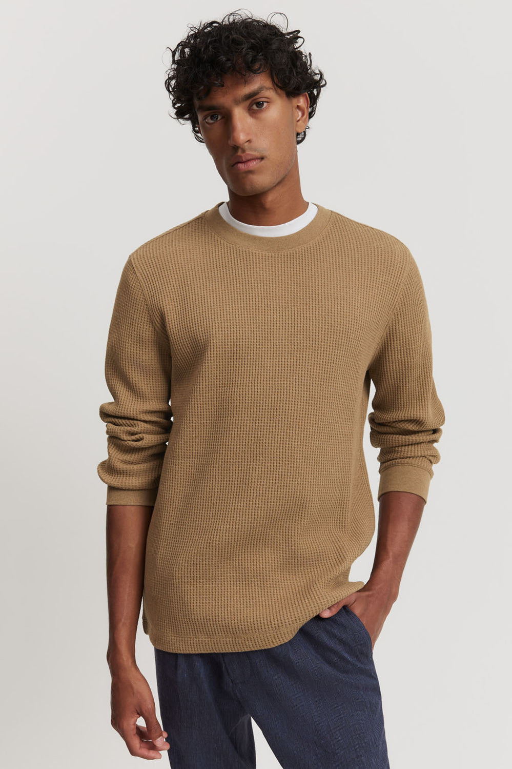 Cotton Waffle Crew T-Shirt