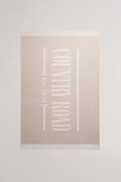 Cr Cotton Blend Logo Throw
