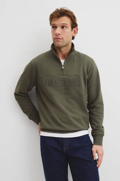 Australian Cotton Half Zip Heritage Sweat