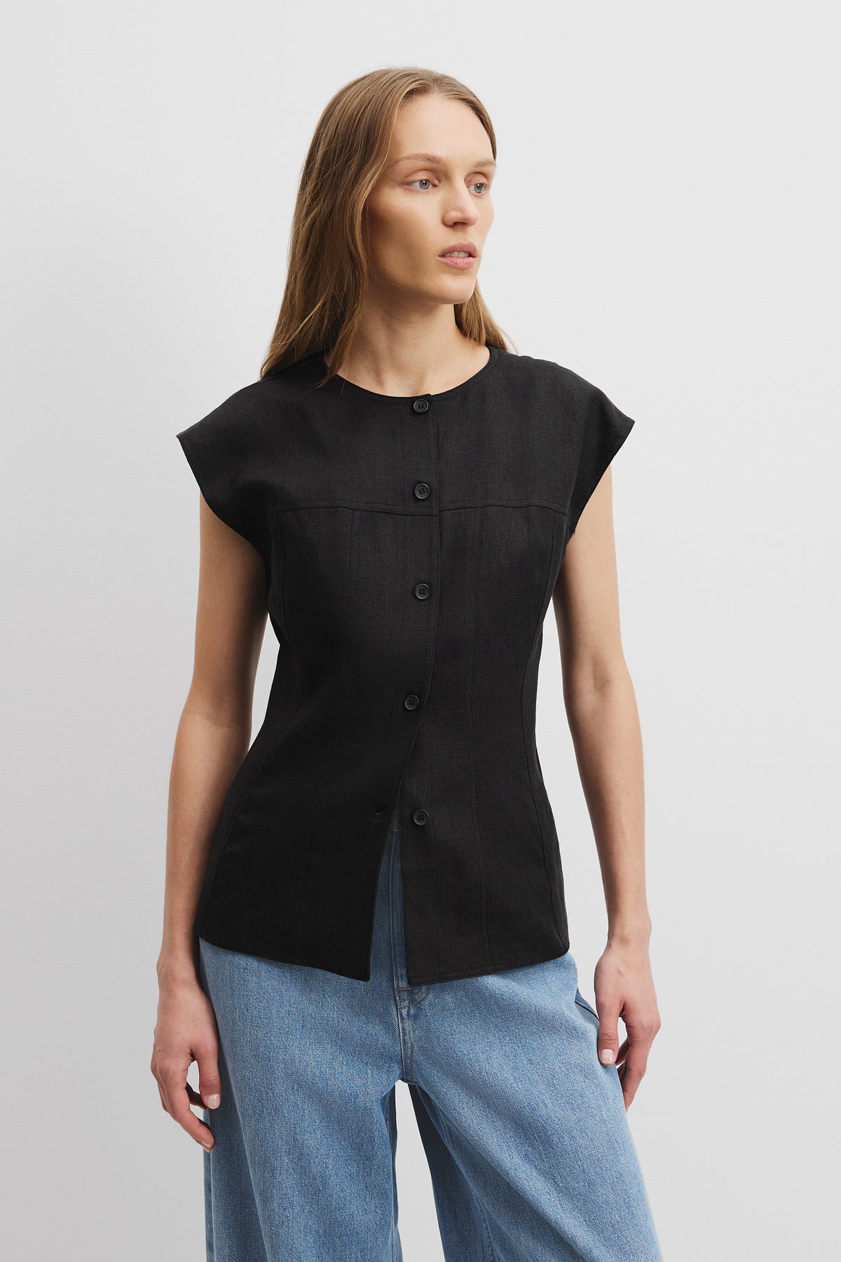 Linen Yarn Dyed Top