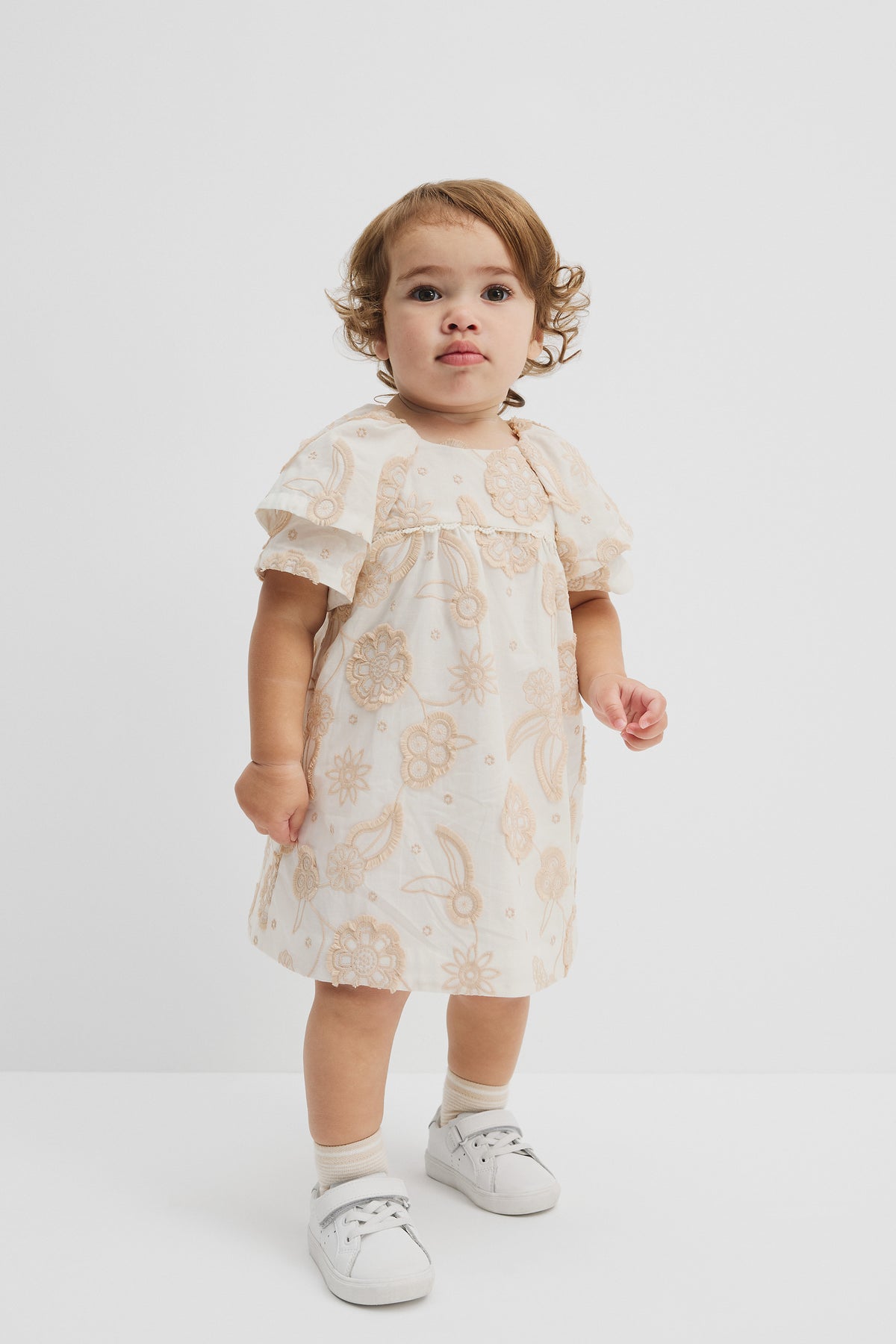 Organically Grown Cotton Floral Embroidered Dress