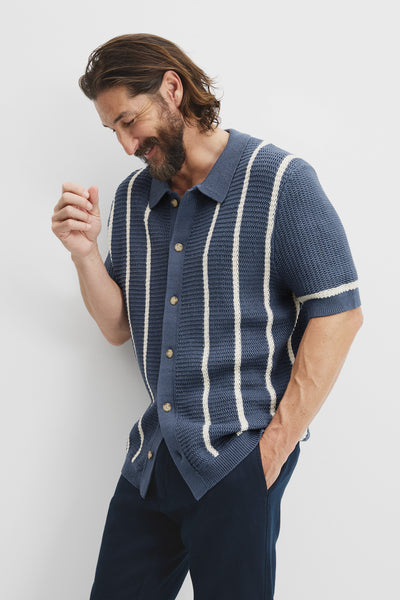 Cotton Textured Knit Shirt