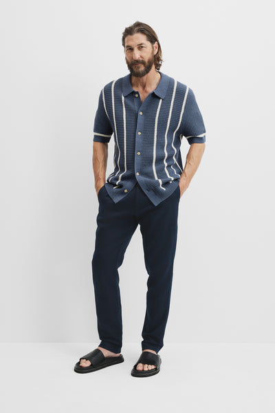 Cotton Textured Knit Shirt