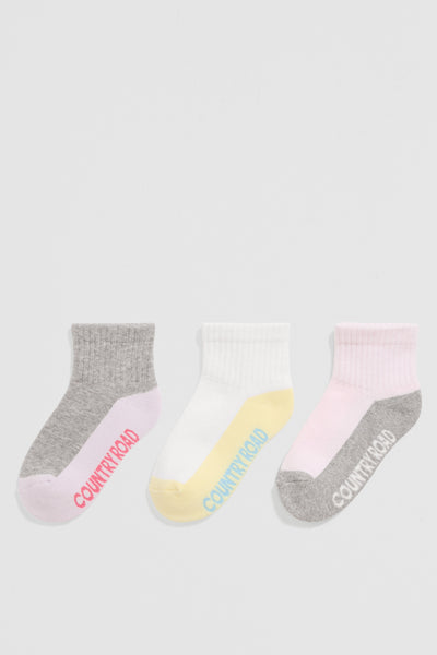Quarter Crew Sock Pack Of 3