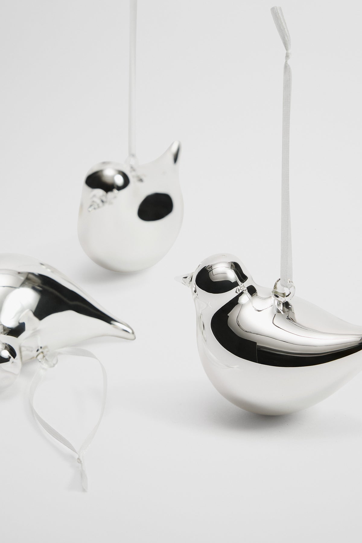 Metallic Bird Decoration Set Of 3