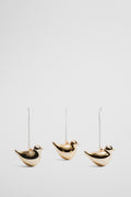 Metallic Bird Decoration Set Of 3