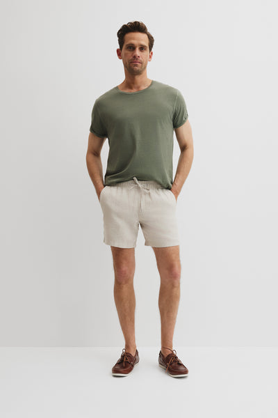Organically Grown Linen Drawcord Short