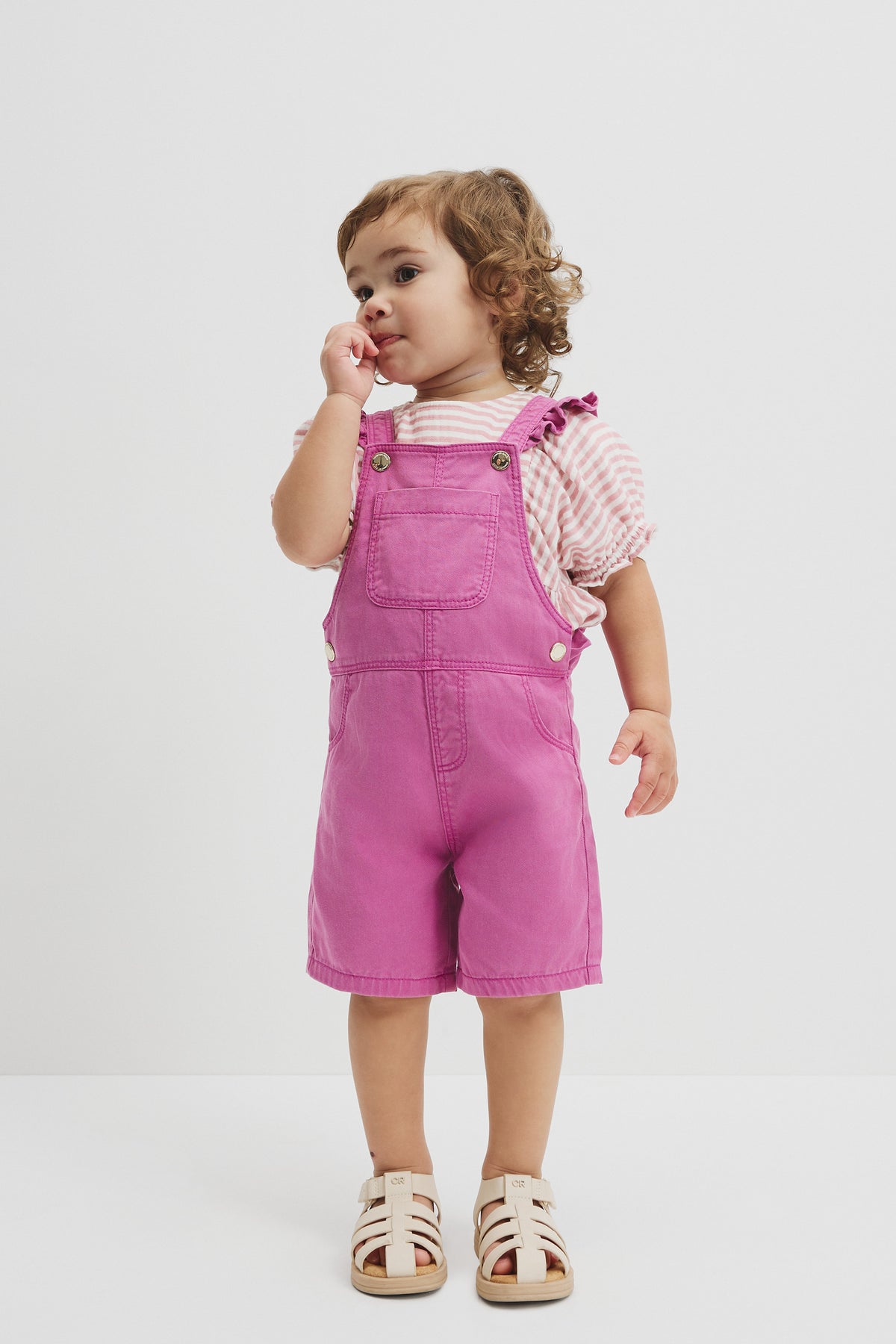 Frill Denim Overall
