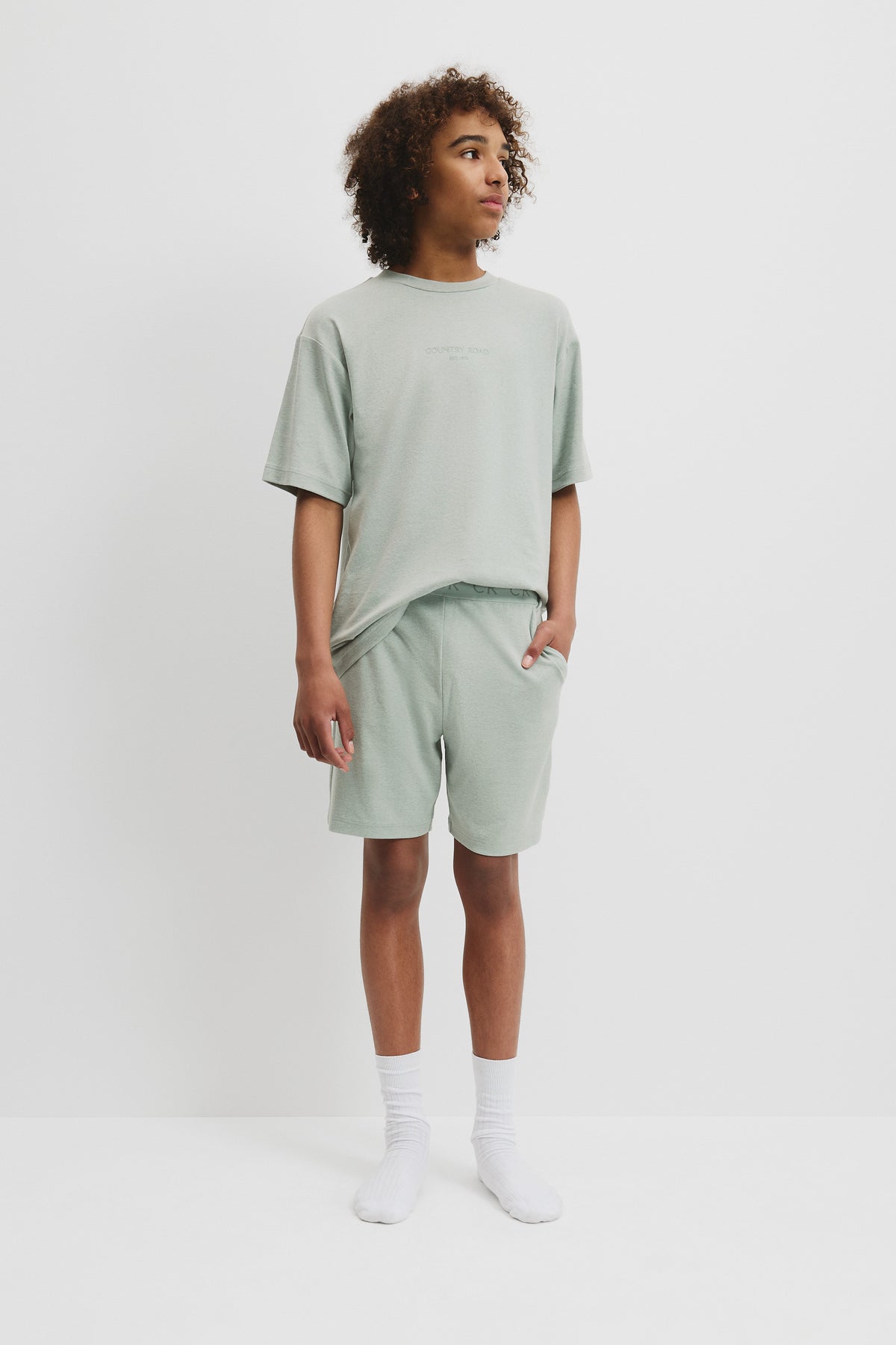 Teen Organically Grown Cotton Blend Relaxed Logo Pyjama Set