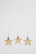 Metallic Star Glass Decoration Set of 3