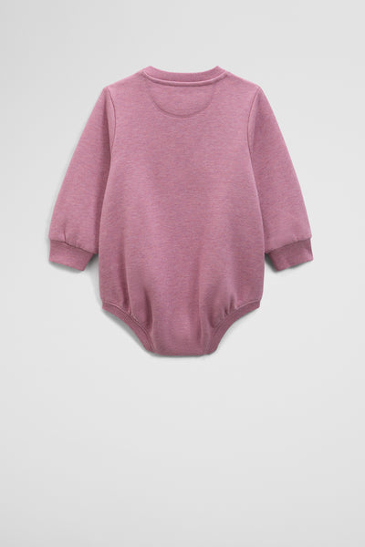 Organically Grown Cotton Logo Oversized Long Sleeve Bodysuit