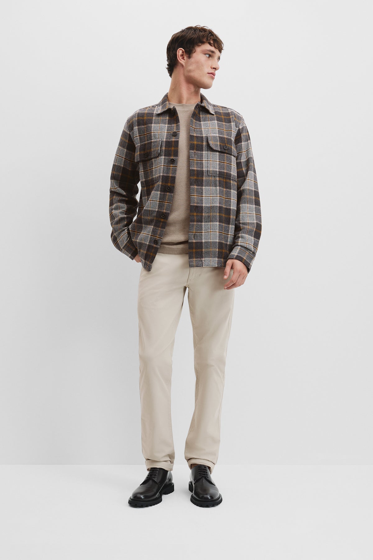 Cotton Check Oversized Shirt