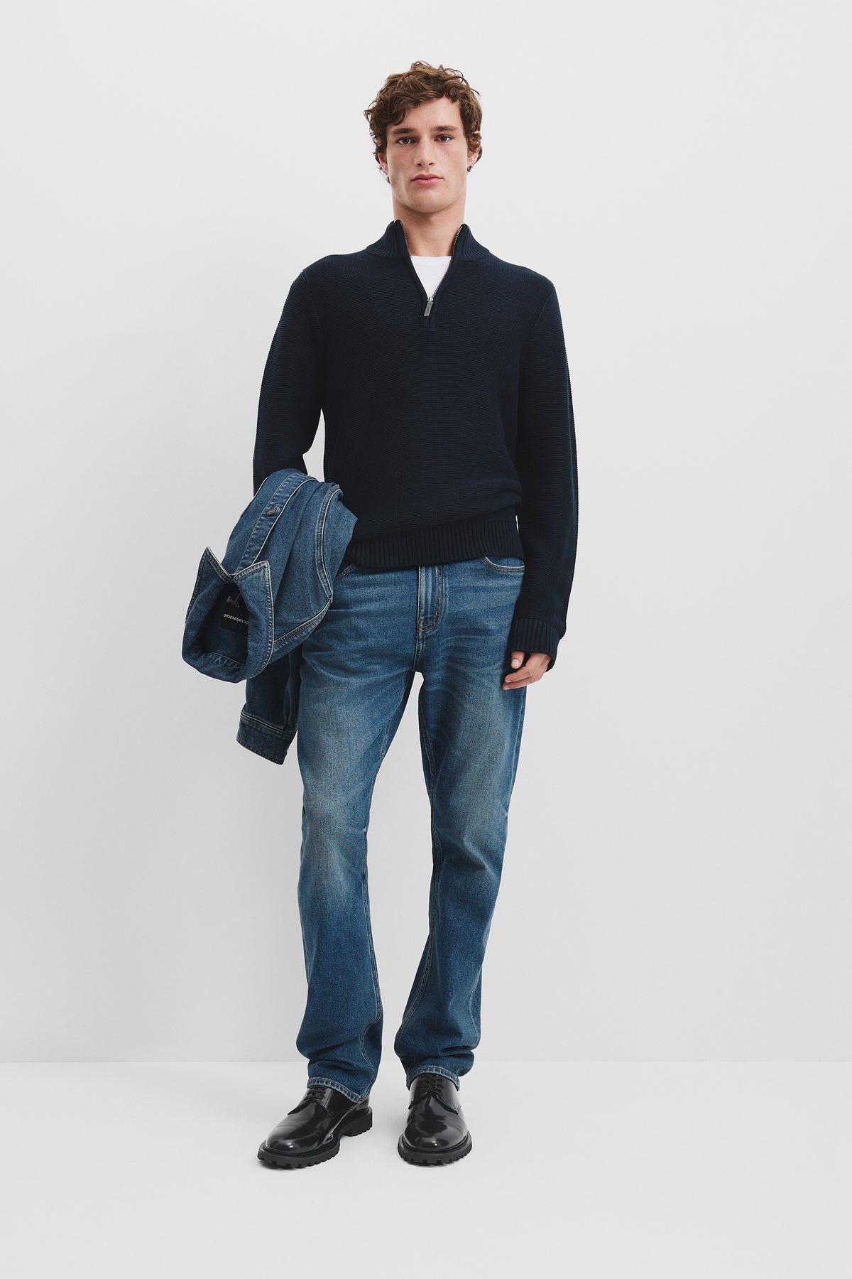 Cotton Half Zip Knit