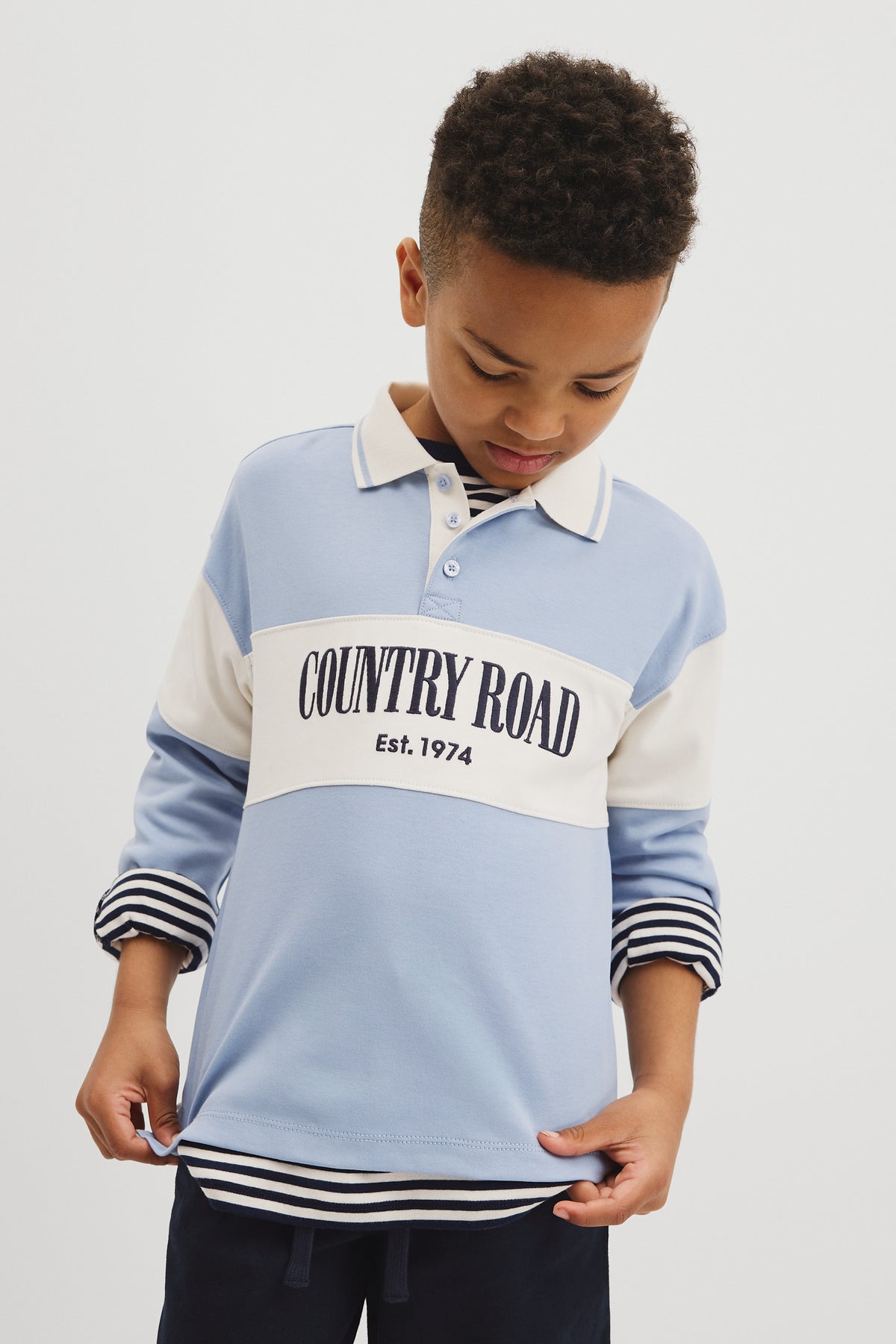 Organically Grown Cotton Logo Rugby Top