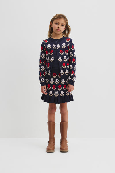 Organically Grown Cotton Jacquard Knit Skirt