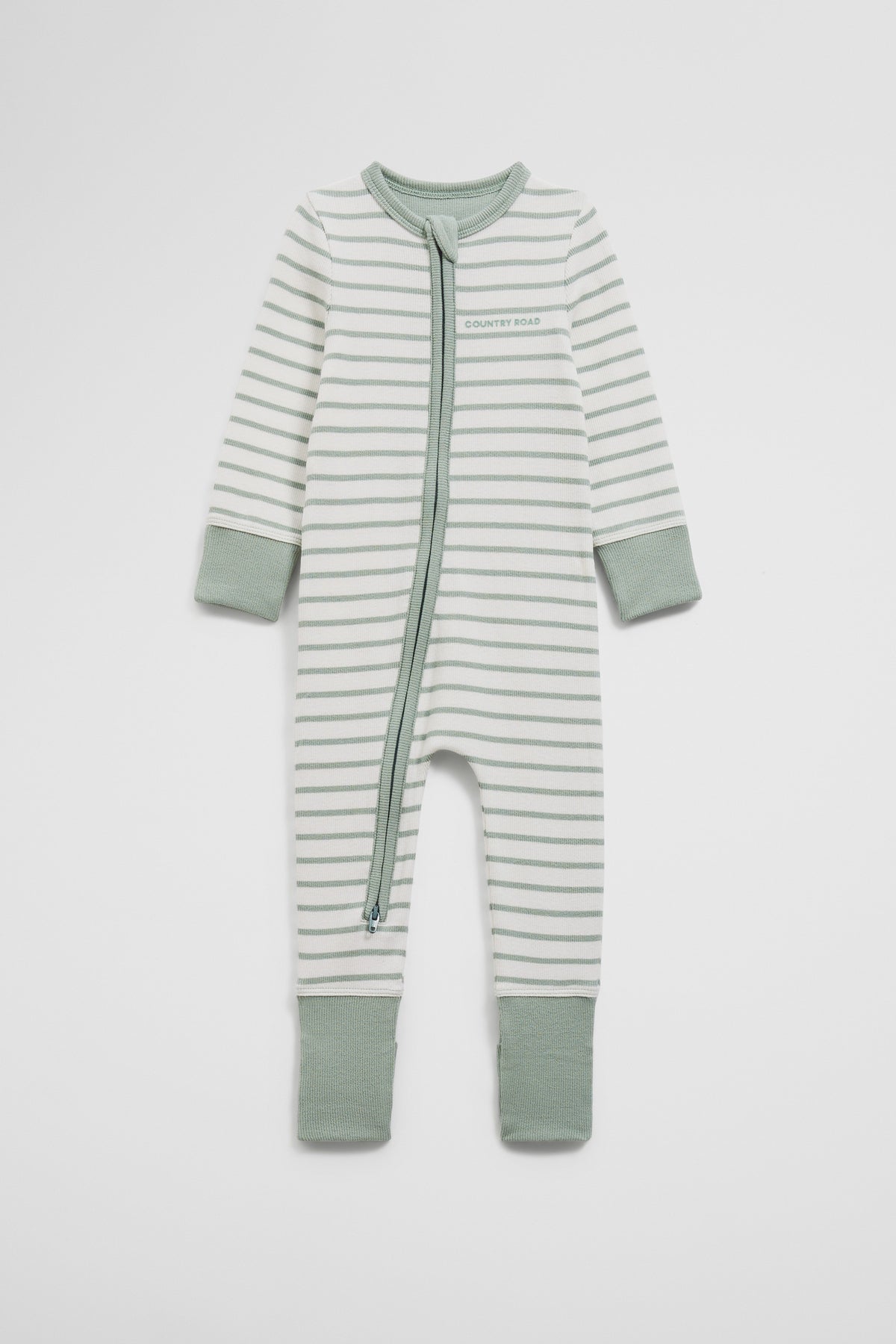 Organically Grown Cotton Stripe Rib Jumpsuit